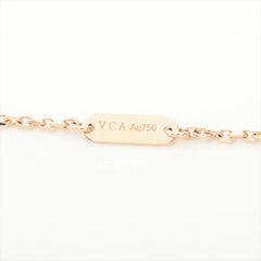 Van Cleef & Arpels Holiday Vintage Alhambra Grey Mother of Pearl Diamond Necklace 2014