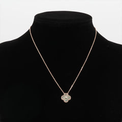 Van Cleef & Arpels Holiday Vintage Alhambra Grey Mother of Pearl Diamond Necklace 2014