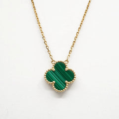 Van Cleef & Arpels Vintage Alhambra Malachite Necklace