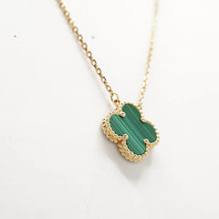 Van Cleef & Arpels Vintage Alhambra Malachite Necklace
