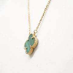 Van Cleef & Arpels Vintage Alhambra Malachite Necklace
