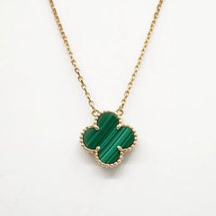 Van Cleef & Arpels Vintage Alhambra Malachite Necklace