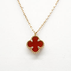 Van Cleef & Arpels Sweet Alhambra Carnelian Necklace