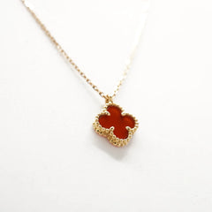 Van Cleef & Arpels Sweet Alhambra Carnelian Necklace