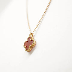Van Cleef & Arpels Sweet Alhambra Carnelian Necklace
