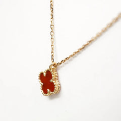 Van Cleef & Arpels Sweet Alhambra Carnelian Necklace