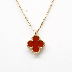Van Cleef & Arpels Sweet Alhambra Carnelian Necklace