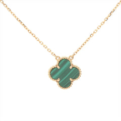 Van Cleef & Arpels Vintage Alhambra Malachite Necklace