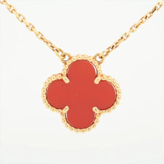 Van Cleef & Arpels Vintage Alhambra Carnelian Necklace
