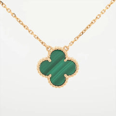 Van Cleef & Arpels Vintage Alhambra Malachite Necklace