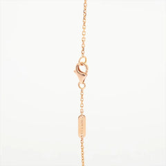 Van Cleef & Arpels Vintage Alhambra Holiday Pink Porcelain Diamond Limited Edition Necklace