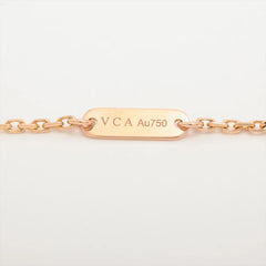 Van Cleef & Arpels Vintage Alhambra Holiday Pink Porcelain Diamond Limited Edition Necklace