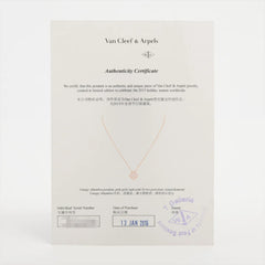 Van Cleef & Arpels Vintage Alhambra Holiday Pink Porcelain Diamond Limited Edition Necklace