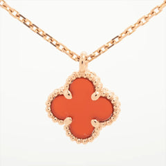 Van Cleef & Arpels Sweet Alhambra Carnelian Necklace