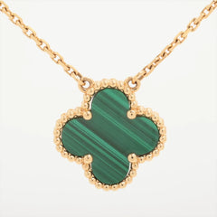 Van Cleef & Arpels Vintage Alhambra Malachite Necklace