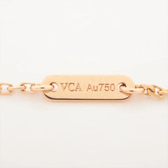 Van Cleef & Arpels Sweet Alhambra Hearts Carnelian Pink Gold Bracelet