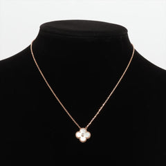 Van Cleef & Arpels Vintage Alhambra Limited Edition Holiday Pendant Mother of Pearl Diamond Necklace