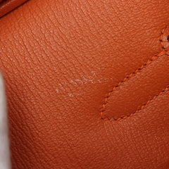 Hermes Birkin 35 Orange O Square Stamp