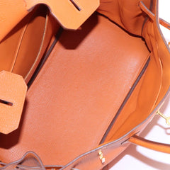 Hermes Birkin 35 Orange O Square Stamp