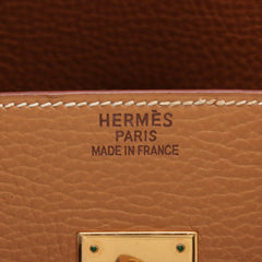 Hermes Birkin 35 Natural Sable Square F Stamp