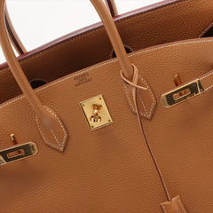 Hermes Birkin 35 Natural Sable Square F Stamp