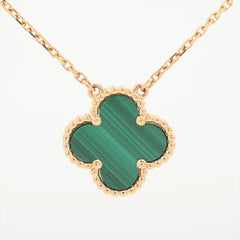 Van Cleef & Arpels Vintage Alhambra Malachite Necklace