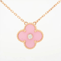 Van Cleef & Arpels Vintage Alhambra Sable Diamond Necklace Holiday Pendant 2015