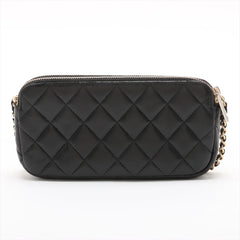 Chanel Matelasse Wallet with Chain Black