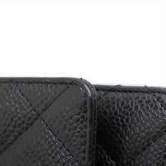 Chanel Caviar Wallet on Chain Black Microchipped