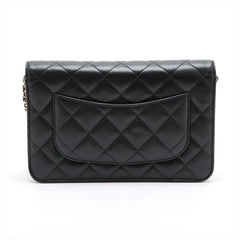 Chanel Caviar Wallet on Chain WOC Black Microchipped