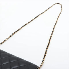Chanel Caviar Wallet on Chain WOC Black Microchipped