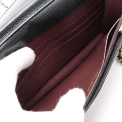 Chanel Caviar Wallet on Chain WOC Black Microchipped