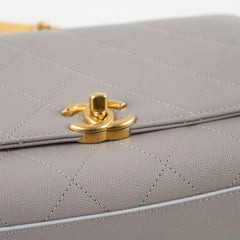 DEAL OF THE WEEK Chanel Grey Chain Flap Caviar