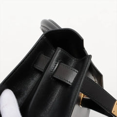 Hermes Kelly 28 Box Leather Noir Y Circle Stamp