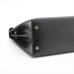 Hermes Kelly 28 Box Leather Noir Y Circle Stamp