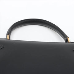 Hermes Kelly 28 Box Leather Noir Y Circle Stamp