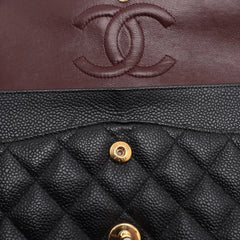 Chanel Medium/Large Caviar Double Classic Flap Black GHW