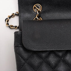 Chanel Medium/Large Caviar Double Classic Flap Black GHW