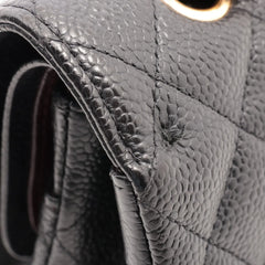 Chanel Medium/Large Caviar Double Classic Flap Black GHW