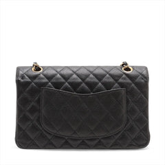 Chanel Medium/Large Caviar Double Classic Flap Black GHW