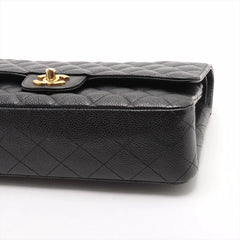 Chanel Medium/Large Caviar Double Classic Flap Black GHW