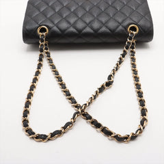 Chanel Medium/Large Caviar Double Classic Flap Black GHW