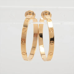 Cartier Love Hoop Earrings Yellow Gold