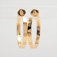 Cartier Love Hoop Earrings Yellow Gold