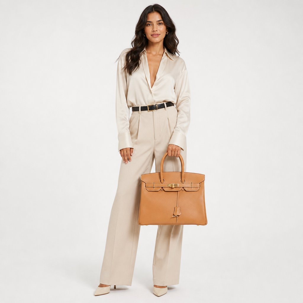 Hermes Birkin 35 Natural Sable Square F Stamp