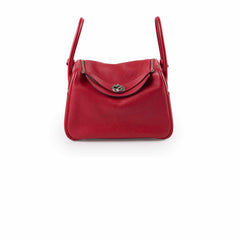 Hermes Lindy 26 Clemence Rouge Casaque X Stamp