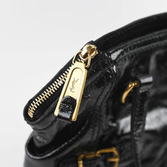 Saint Laurent YSL Mini Downtown Tote Patent Black