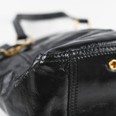 Saint Laurent YSL Mini Downtown Tote Patent Black