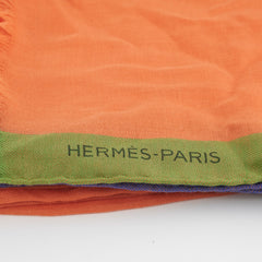 Hermes Orange Cashmere Scarf