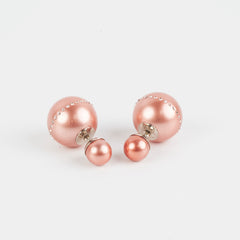Christian Dior Pink Pearl Earrings